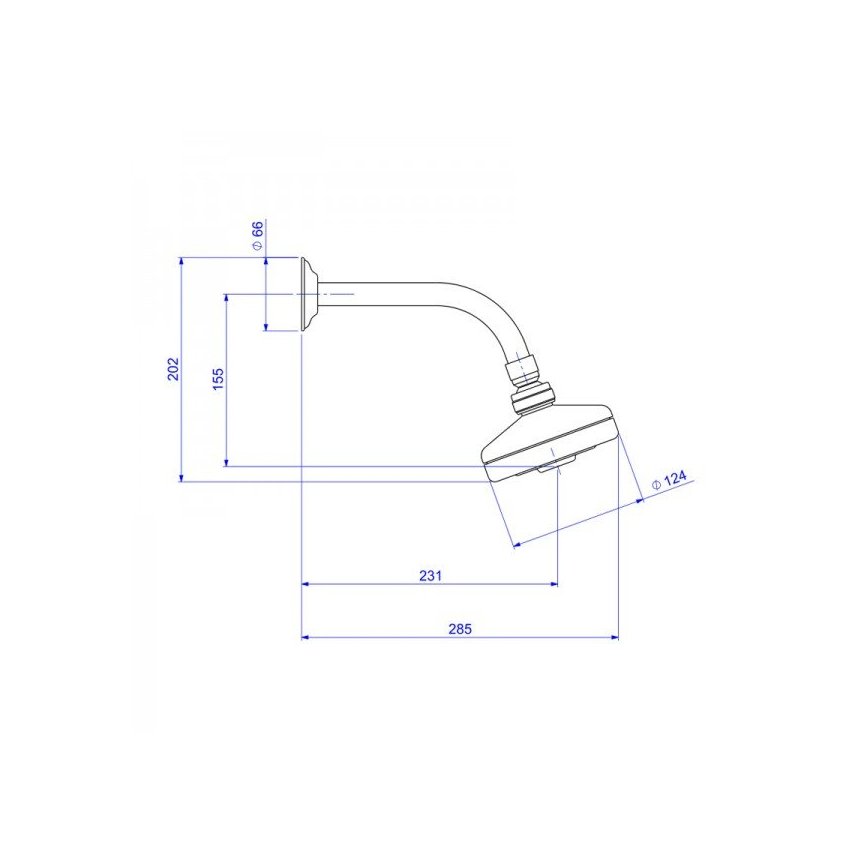 1990STDNO Chuveiro Com Tubo de Parede Acqua Plus Black Noir Deca Tcnicopng