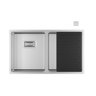 cc 620 75 duo inx cuba de cozinha embutida ou sobrepor wish 75 74 5x44x20 1cm em inox 2