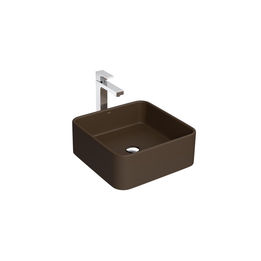 l 260 22 cuba de apoio quadrada marrom fosco deca 2