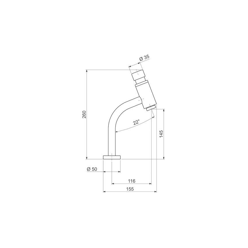 1172LNK Torneira de Mesa com Fechamento Automtico Cromado Decamatic Link Tcnicojpg