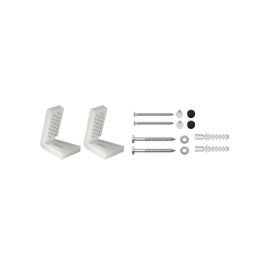 sp 121 bl no parafuso para fixacao lateral de bacias e bides black noir deca