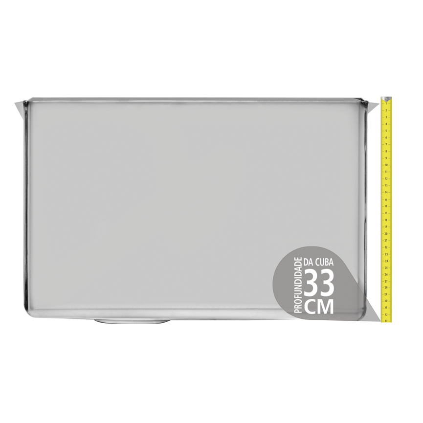 94091 Cuba Profissional de embutir Tramontina Dritta Pro em Ao Inox com Acabamento Scotch Brite 40x40 cm 2png