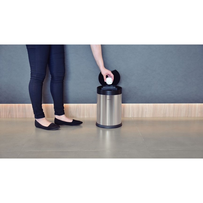 94543106 Lixeira Tramontina Smart Automtica com Sensor em Ao Inox com Acabamento Scotch Brite 6 L 6