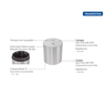 94540036 Lixeira Inox Tramontina til com Acabamento Scotch Brite 5 L 3