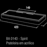 BA0140 Prateleira Cromado e Preto Zen Spirit Tcnicopng