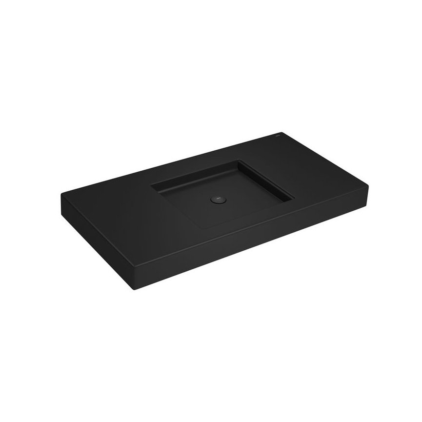 LM94 Cuba de Apoio Retangular com Mesa 112cm Ebano Fosco Decapng